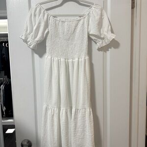 White flowy dress